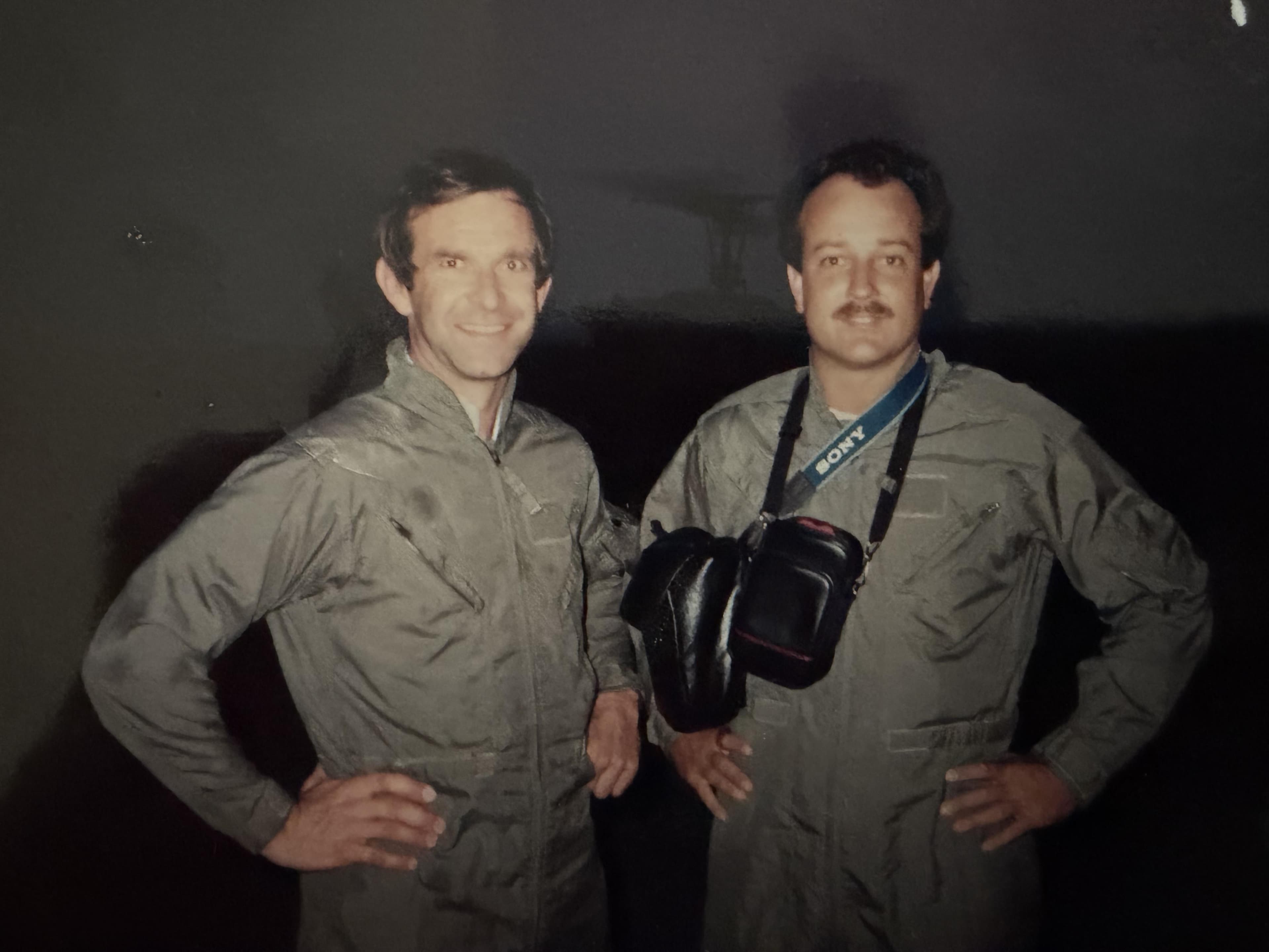 After an evening helicopter flight over the Saudi desert, 1991
